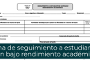 Ficha de seguimiento a estudiantes con bajo rendimiento académico