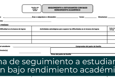 Ficha de seguimiento a estudiantes con bajo rendimiento académico