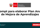Prompt para elaborar Plan Anual de Mejora de Aprendizajes