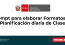 Prompt para elaborar Formatos de Planificación diaria de Clase