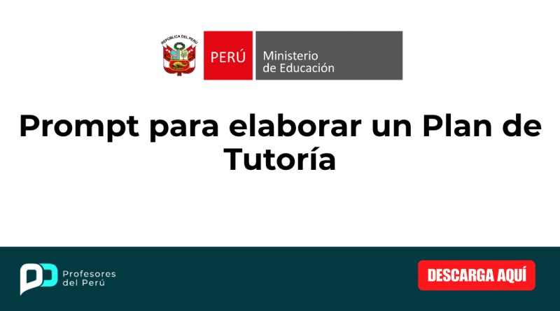 Prompt para elaborar un Plan de Tutoría