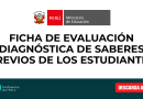 FICHA DE EVALUACIÓN DIAGNÓSTICA DE SABERES PREVIOS DE LOS ESTUDIANTES