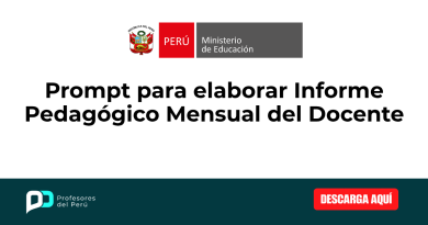 Prompt para elaborar Informe Pedagógico Mensual del Docente