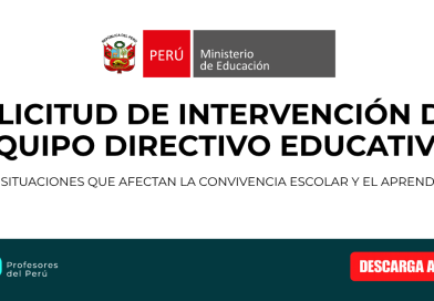 SOLICITUD DE INTERVENCIÓN DEL EQUIPO DIRECTIVO EDUCATIVO