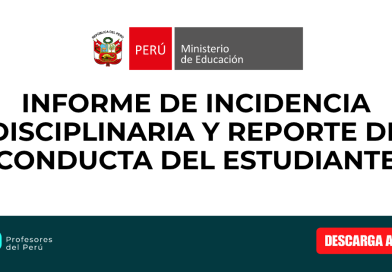 INFORME DE INCIDENCIA DISCIPLINARIA Y REPORTE DE CONDUCTA DEL ESTUDIANTE