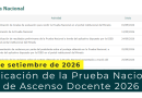 Aplicación de la Prueba Nacional de Ascenso Docente 2026 – 13 de setiembre de 2026