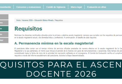 Requisitos para el Ascenso Docente 2026