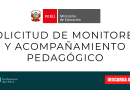 SOLICITUD DE MONITOREO Y ACOMPAÑAMIENTO PEDAGÓGICO