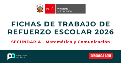 FICHAS DE TRABAJO DE REFUERZO ESCOLAR 2026