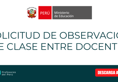 SOLICITUD DE OBSERVACIÓN DE CLASE ENTRE DOCENTES