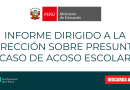Informe Dirigido a la Dirección sobre Presunto Caso de Acoso Escolar