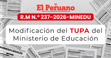 Modificación del TUPA del Ministerio de Educación – R.M N.º 237-2026-MINEDU