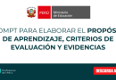 Prompt para elaborar el Propósito de Aprendizaje, Criterios de Evaluación y Evidencias