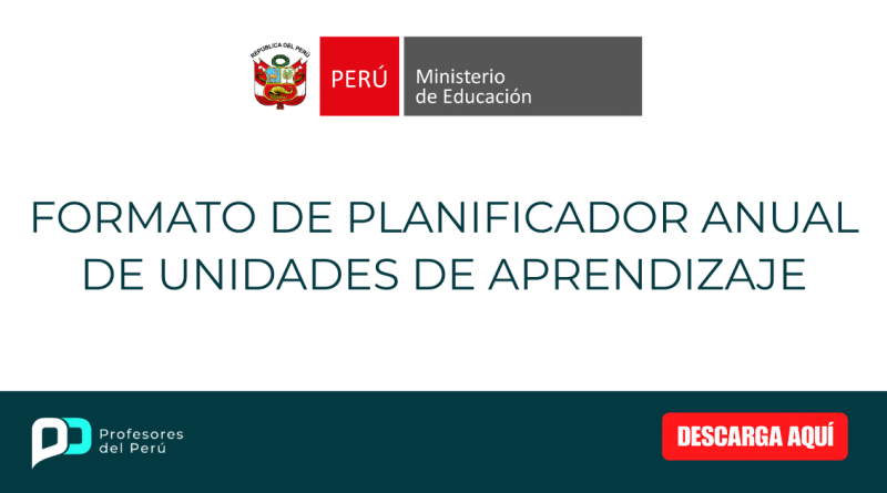 Formato de Planificador Anual de unidades de aprendizaje