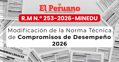 Modificación de la Norma Técnica de Compromisos de Desempeño 2026 – R.M N.º 253-2026-MINEDU