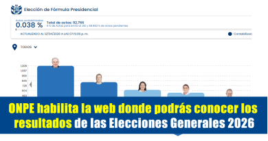 ONPE habilita la web donde podrás conocer los resultados de las Elecciones Generales 2026