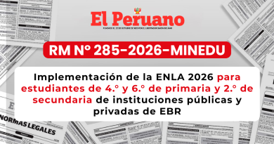 Implementación de la ENLA 2026 para estudiantes de 4.° y 6.° de primaria y 2.° de secundaria de instituciones públicas y privadas de EBR