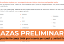 Publicación preliminar de plazas para la reasignación docente 2026 por interés personal y unidad familiar