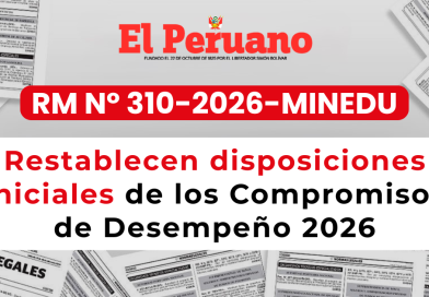 MINEDU deja sin efecto la R.M. N.° 253-2026 y restablecen las disposiciones iniciales de los Compromisos de Desempeño 2026