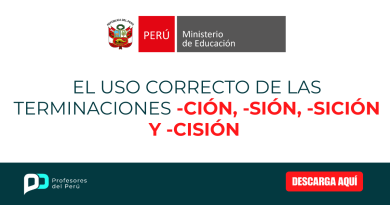 El uso correcto de las terminaciones -ción, -sión, -sición y -cisión – MINEDU