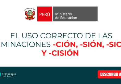 El uso correcto de las terminaciones -ción, -sión, -sición y -cisión – MINEDU