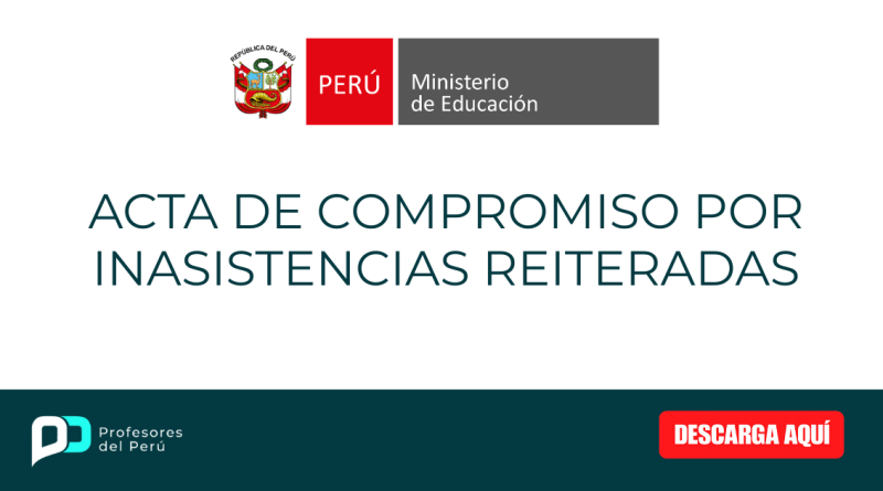 Acta de Compromiso por Inasistencias Reiteradas
