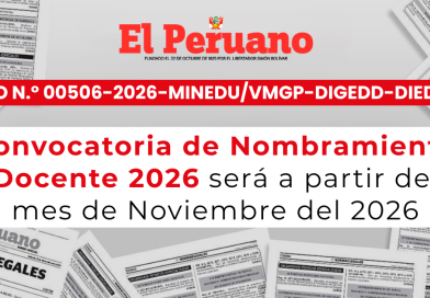 Nombramiento Docente 2026 – Presentan oficio para convocatoria para noviembre del 2026
