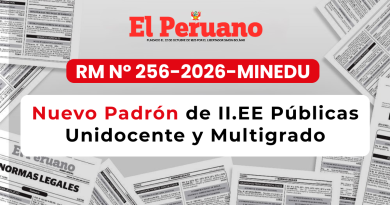 Nuevo Padrón de II.EE Públicas Unidocente y Multigrado