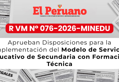 Disposiciones para la implementación del Modelo de Servicio Educativo de Secundaria con Formación Técnica