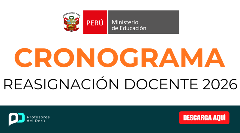 Cronograma oficial de la Reasignación Docente 2026