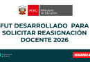 MODELO DE FUT PARA SOLICITAR REASIGNACIÓN DOCENTE 2026