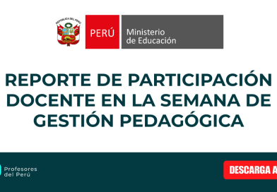 REPORTE DE PARTICIPACIÓN DOCENTE EN LA SEMANA DE GESTIÓN PEDAGÓGICA
