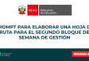Prompt para elaborar una hoja de ruta para la semana de gestión