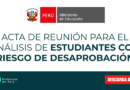 Acta de reunión para el análisis de estudiantes con riesgo de desaprobación
