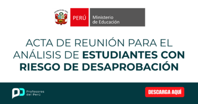 Acta de reunión para el análisis de estudiantes con riesgo de desaprobación