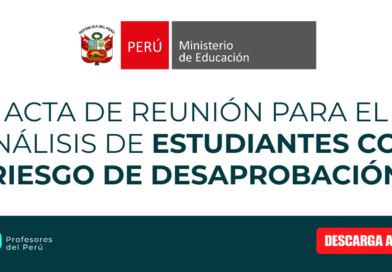 Acta de reunión para el análisis de estudiantes con riesgo de desaprobación