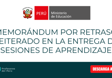 Memorándum por Retraso Reiterado en la Entrega de Sesiones de Aprendizaje