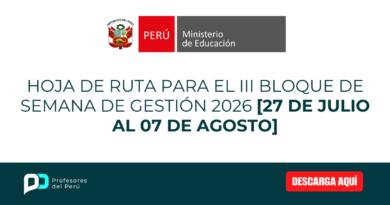 Hoja de ruta para el III bloque de semana de gestión 2026 [27 de julio al 07 de agosto]