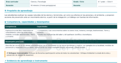 Sesión de Aprendizaje: Sismos y Terremotos para Primaria y Secundaria