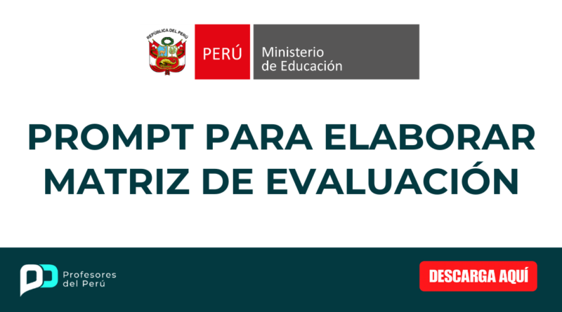 Prompt para elaborar Matriz de evaluación