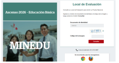 Publican locales de evaluación para postulantes de Ascenso de Escala 2026