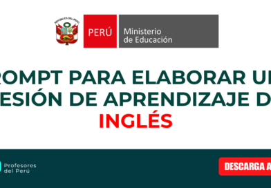Prompt para elaborar una sesión de aprendizaje de Inglés