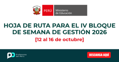 Hoja de ruta para el IV bloque de semana de gestión 2026 [12 al 16 de octubre]