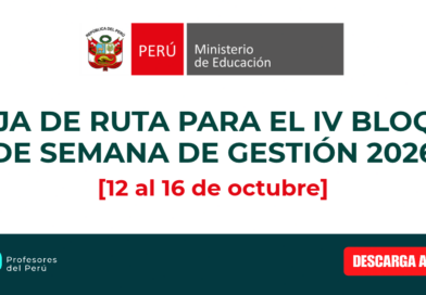 Hoja de ruta para el IV bloque de semana de gestión 2026 [12 al 16 de octubre]
