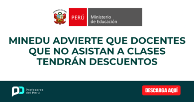 Minedu descontará el sueldo a docentes que no dicten clases: Comunicado N.° 12-2026-MINEDU
